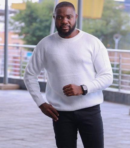 Arctic White Sweater by Fatou Wear B