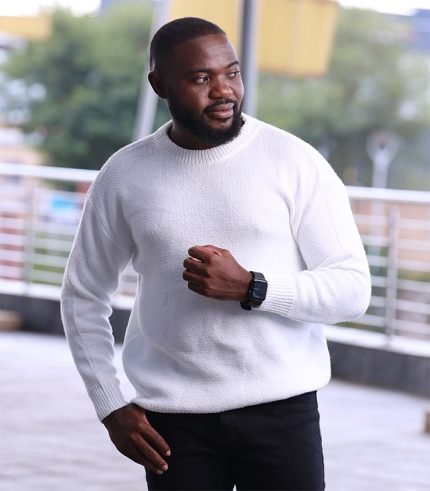Arctic White Sweater by Fatou Wear C